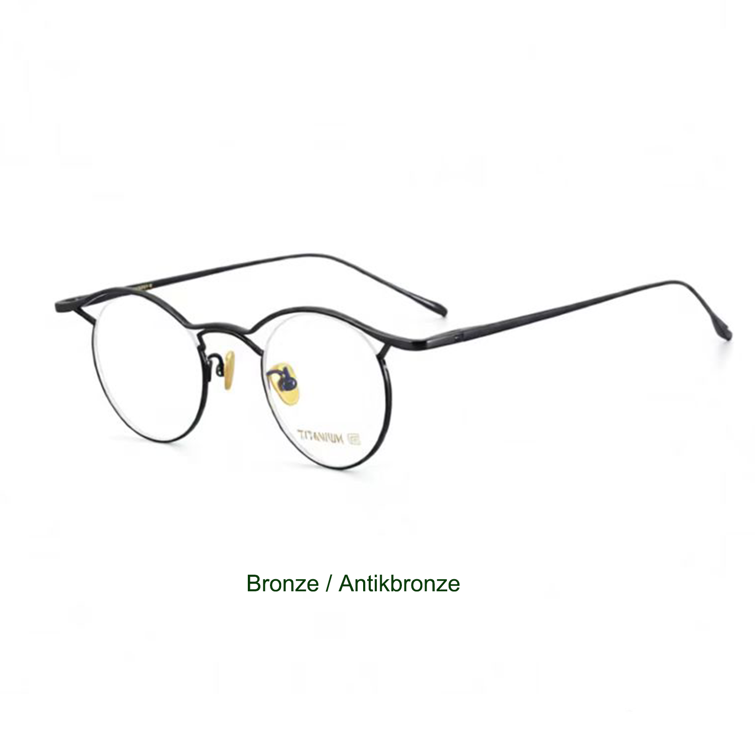 Minimalistische Retro-Brille aus reinem Titan