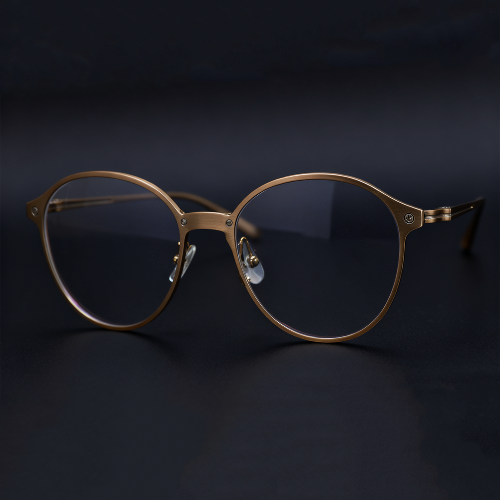 Business-Chic Retro-Brillengestell aus ultratransparentem Volltitan-Metall, Unisex, erhältlich in drei Farben