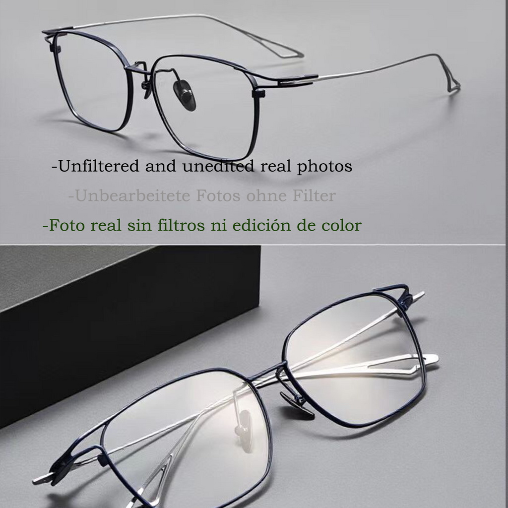 Gafas de titanio puro estilo empresarial vanguardista
