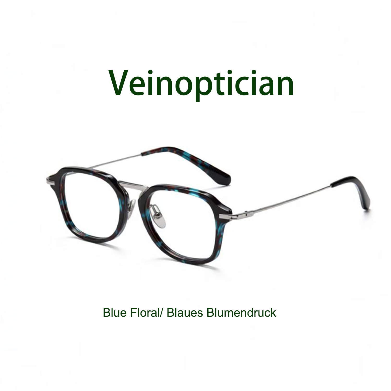 Personalisierte Vintage-Brille aus Titan, einteilig