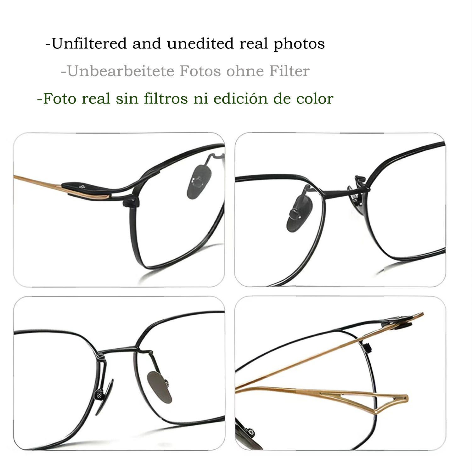Gafas de titanio puro estilo empresarial vanguardista