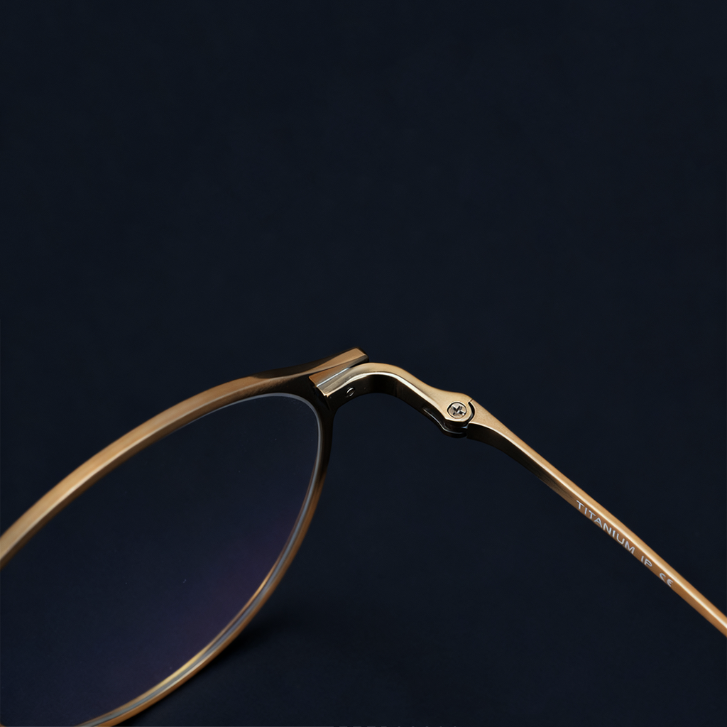 Business-Chic Retro-Brillengestell aus ultratransparentem Volltitan-Metall, Unisex, erhältlich in drei Farben