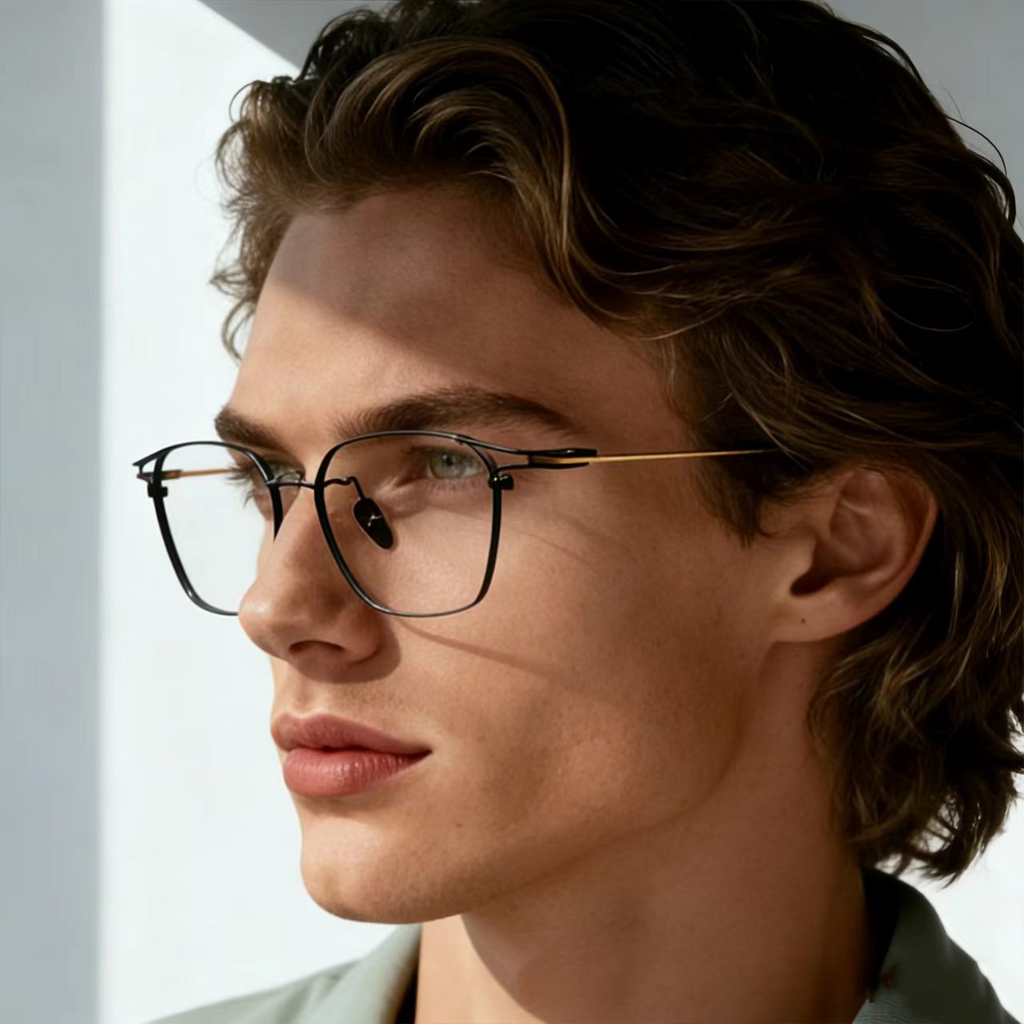 Gafas de titanio puro estilo empresarial vanguardista
