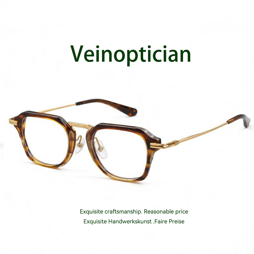Personalisierte Vintage-Brille aus Titan, einteilig