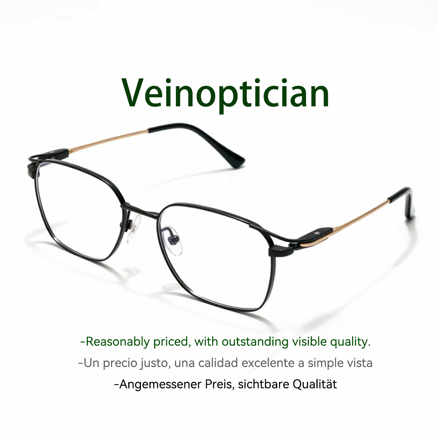 Gafas de titanio puro estilo empresarial vanguardista