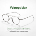 Hypoallergenic, non-discoloring pure titanium fashion glasses