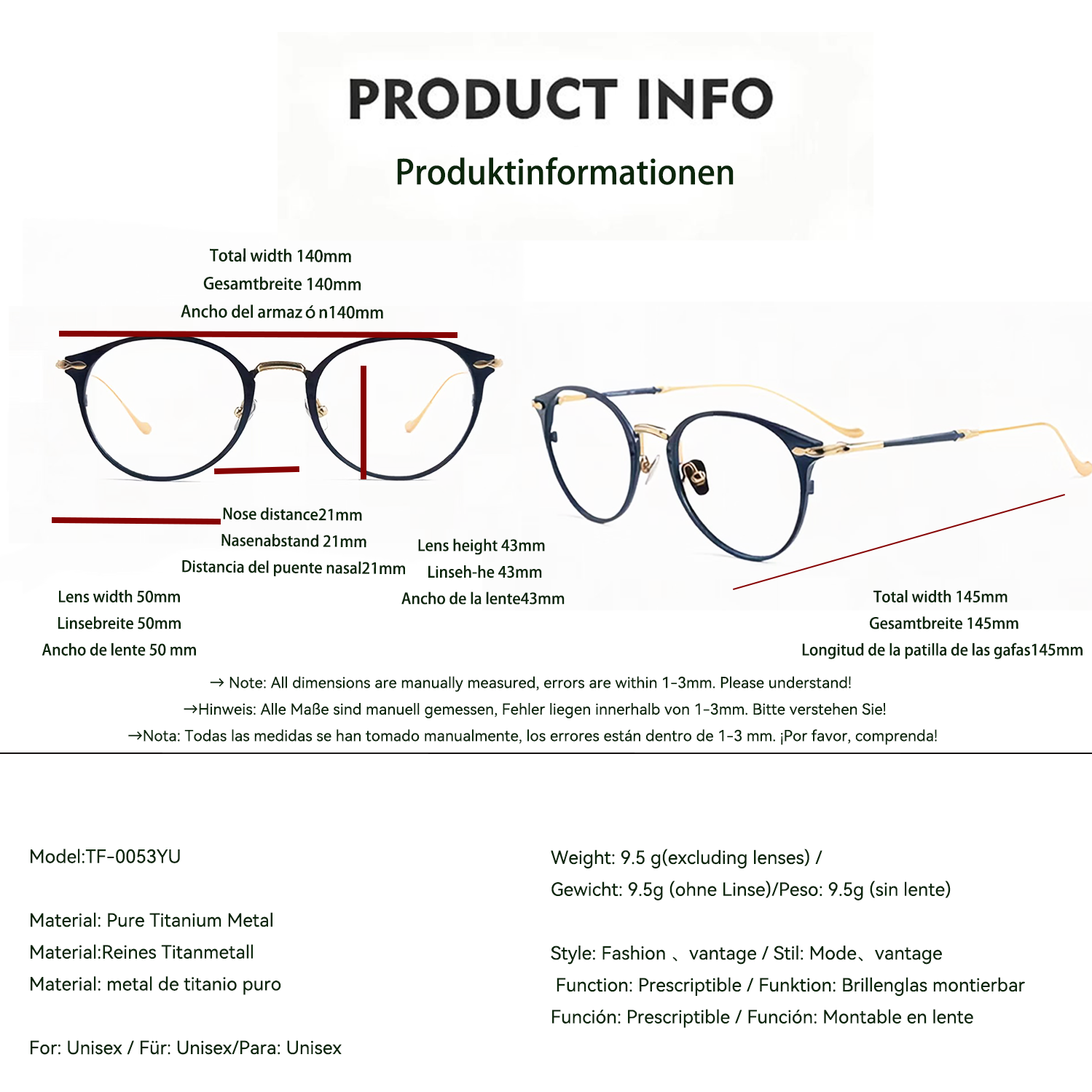 Gafas vintage estilo "Old Money"