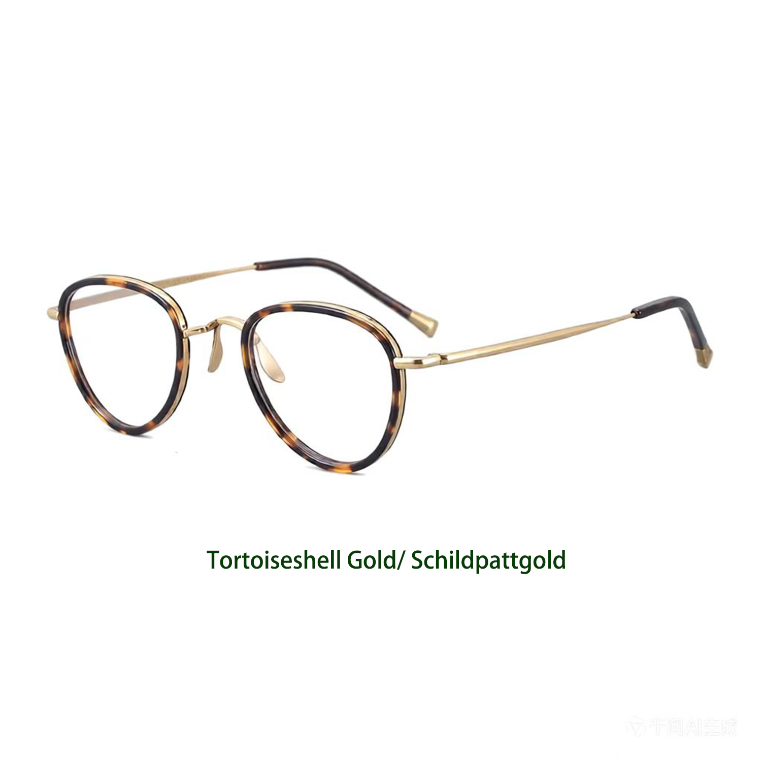 Gafas de titanio con patrón elegante