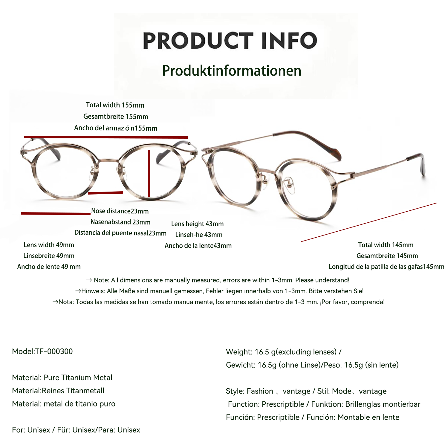 Gafas de estilo británico vintage