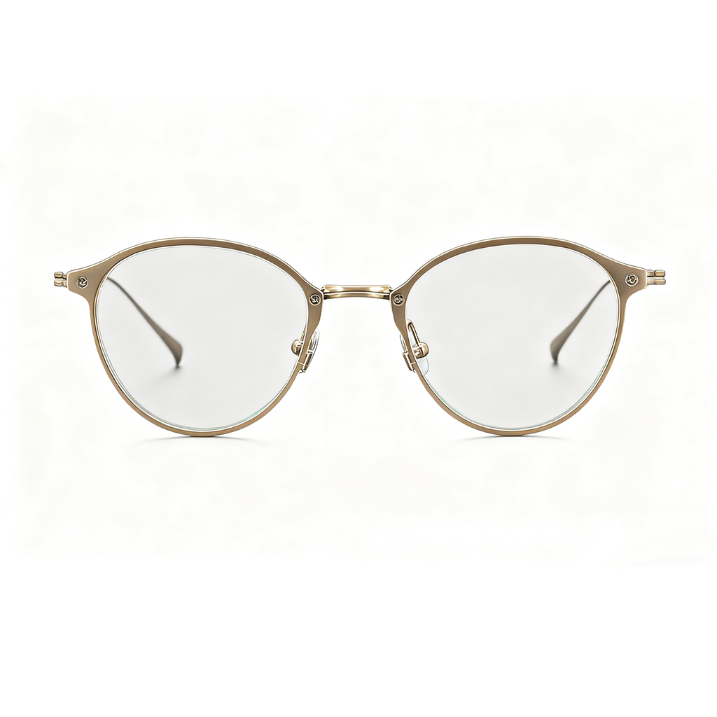 Business-Chic Retro-Brillengestell aus ultratransparentem Volltitan-Metall, Unisex, erhältlich in drei Farben