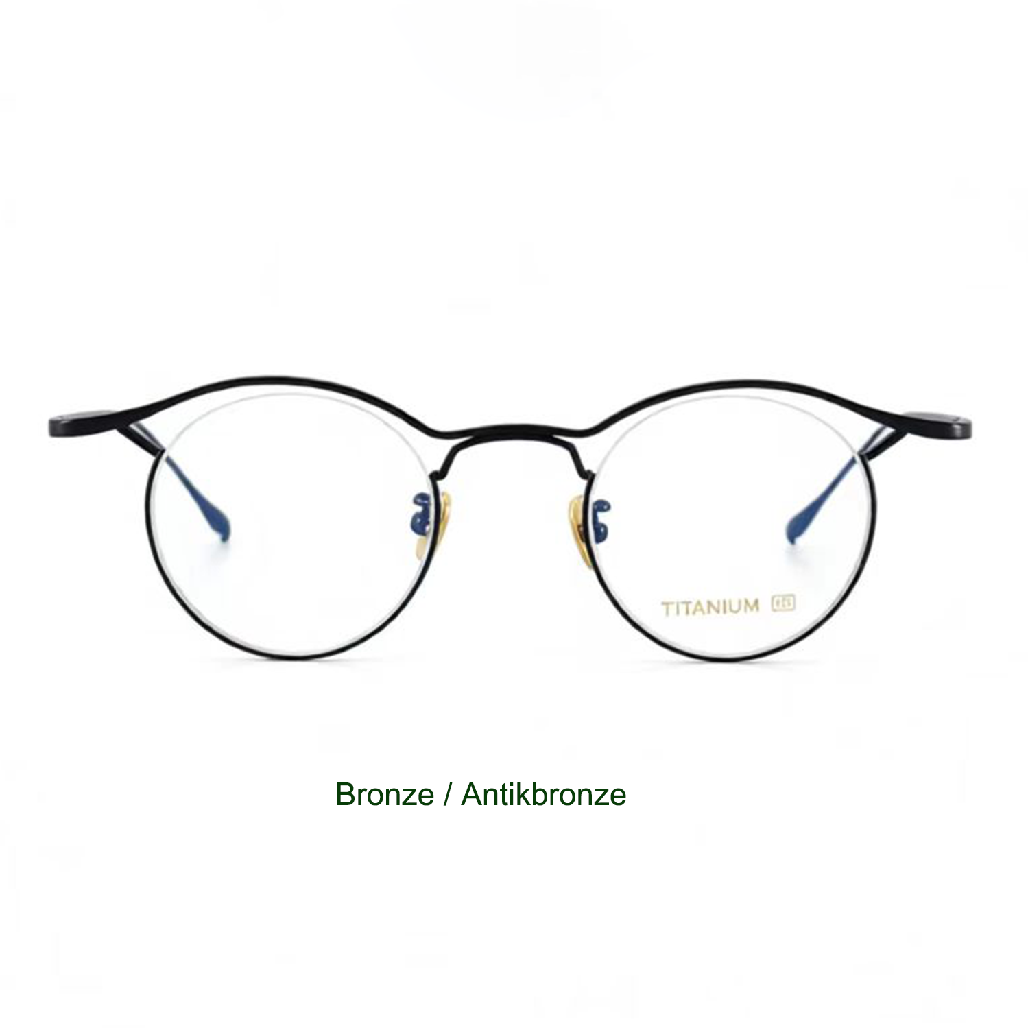 Minimalistische Retro-Brille aus reinem Titan