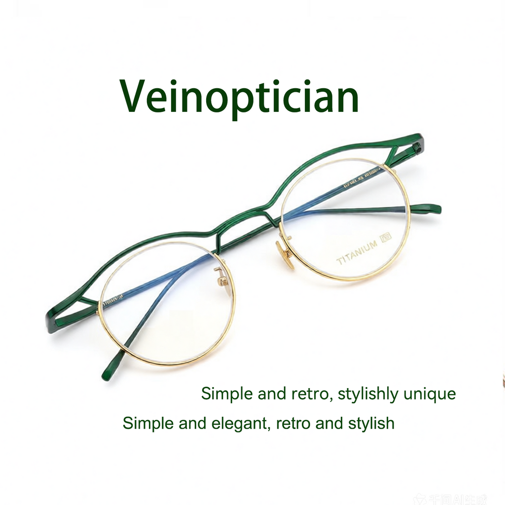 Minimalistische Retro-Brille aus reinem Titan