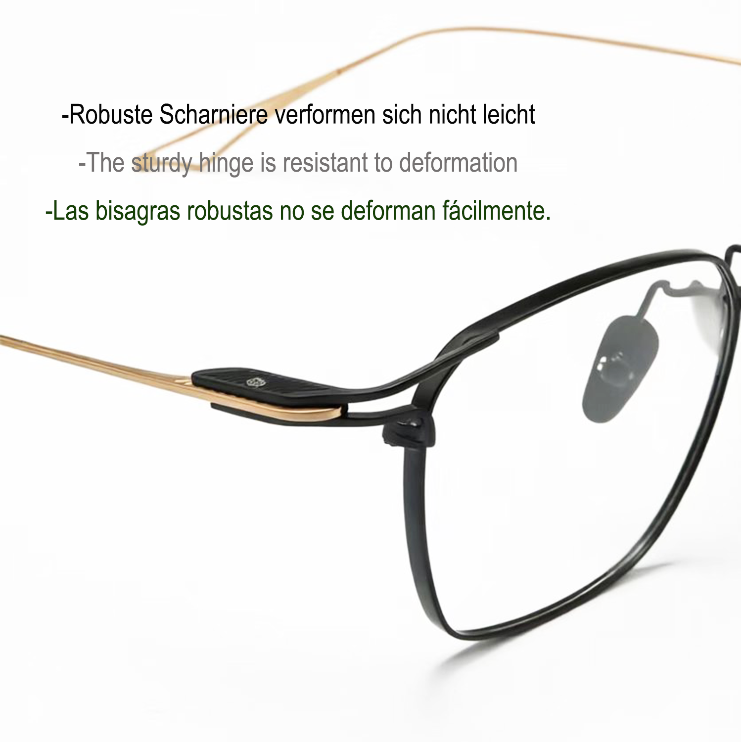 Gafas de titanio puro estilo empresarial vanguardista