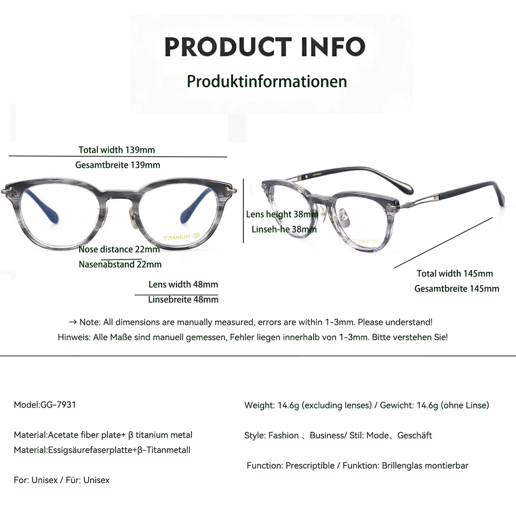 Gafas de Montura Pura