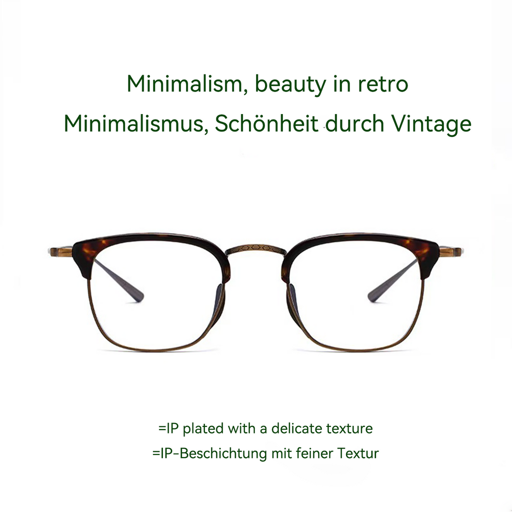 Gafas de Negocios de Moda Vintage de Titanio
