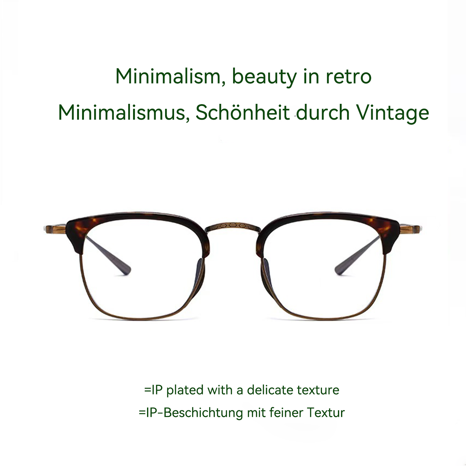 Gafas de Negocios de Moda Vintage de Titanio