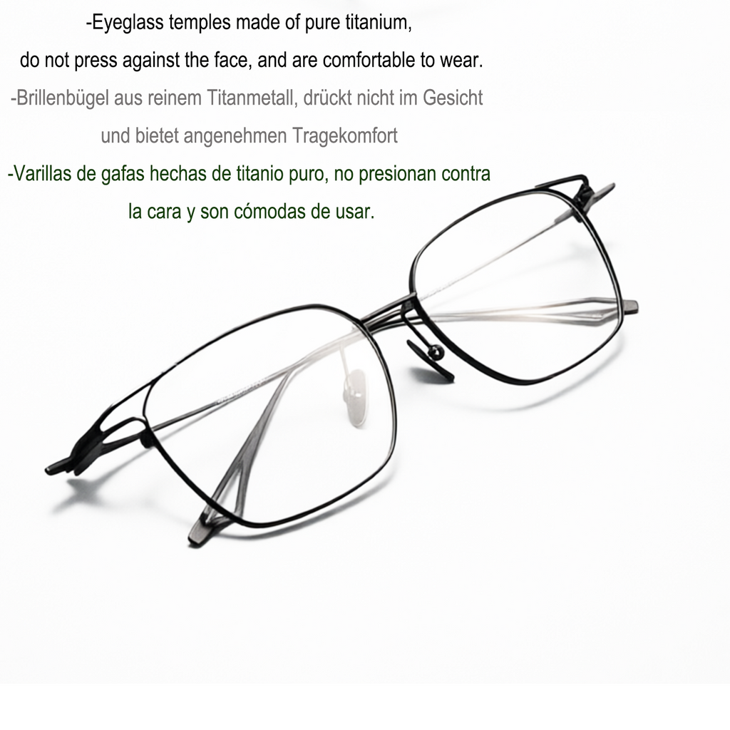 Gafas de titanio puro estilo empresarial vanguardista