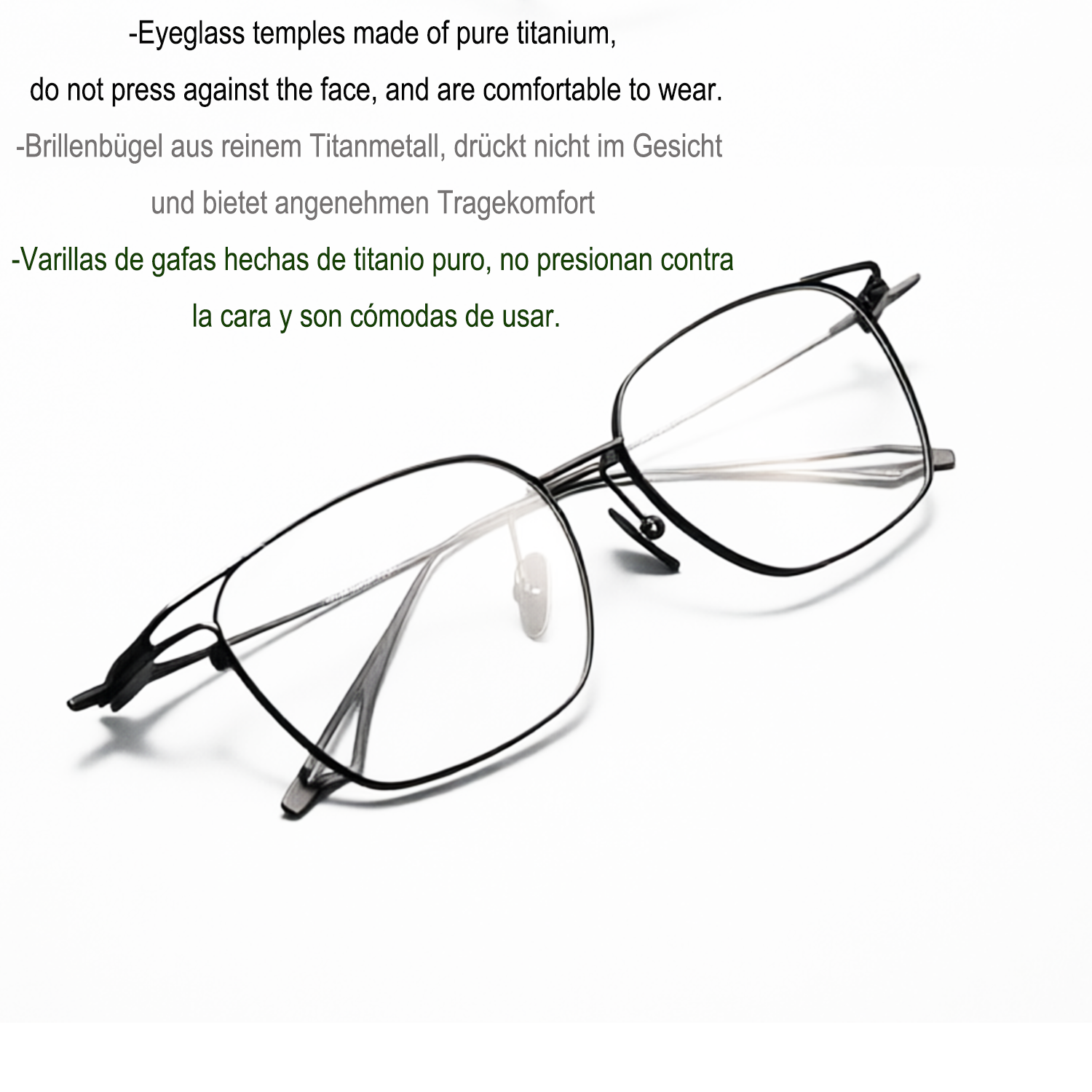 Gafas de titanio puro estilo empresarial vanguardista