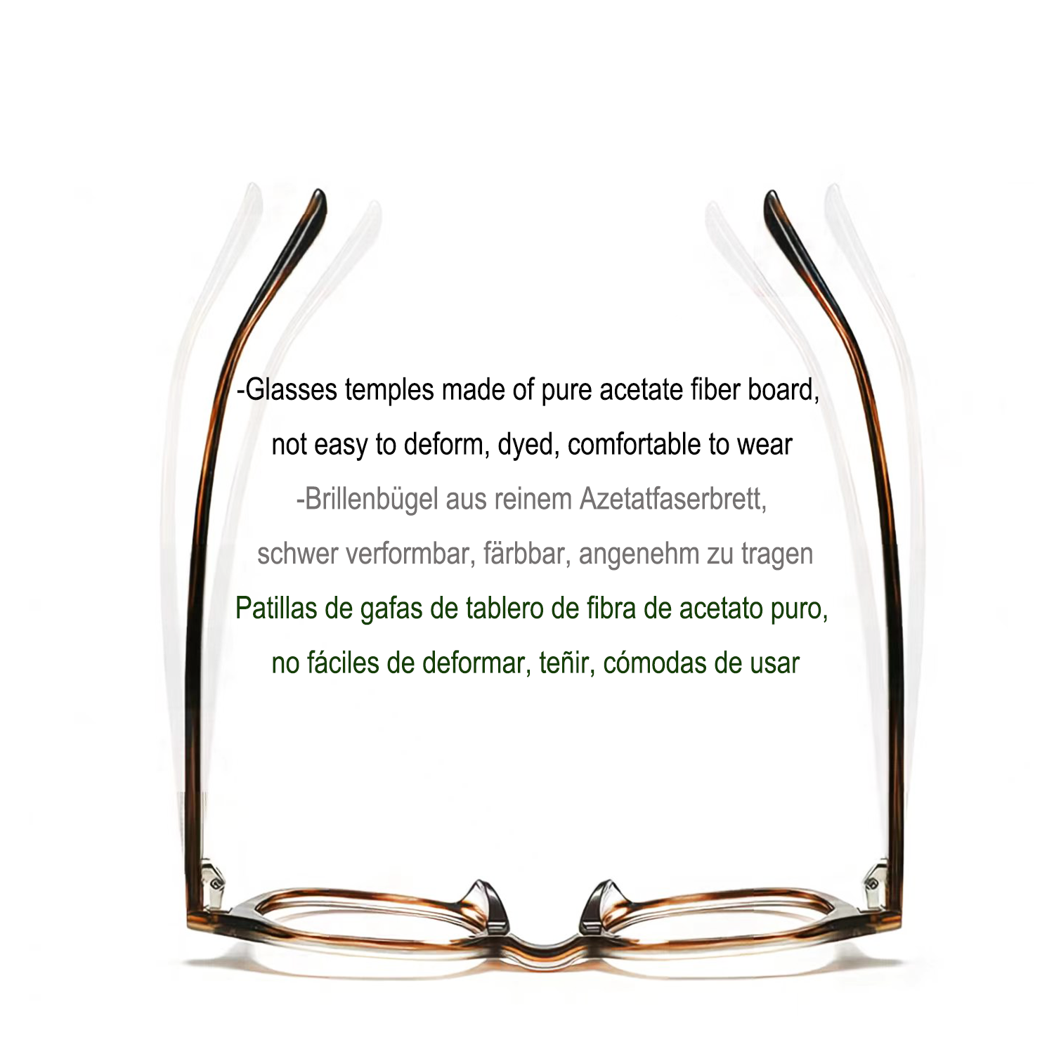 Acetate fiber board glasses
