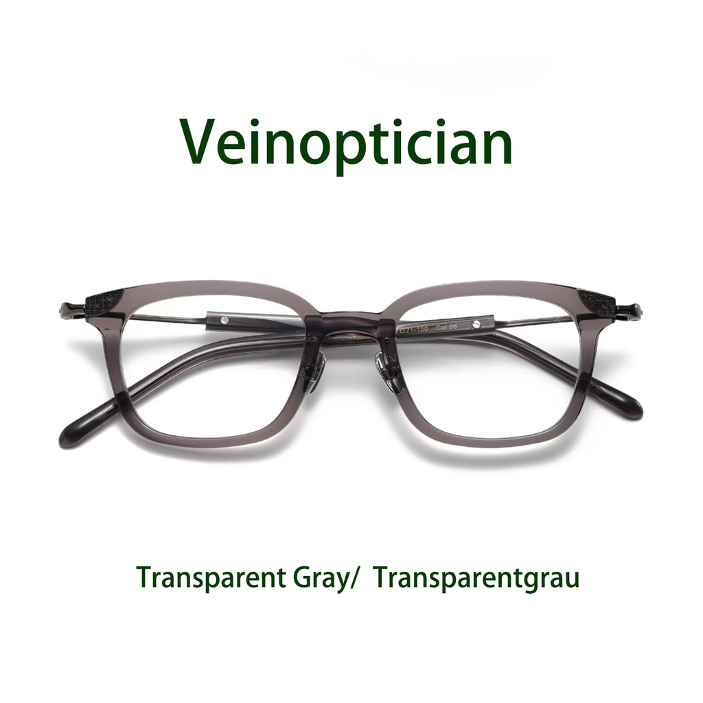 Vintage-Brille, handgefertigt, mit Rahmen aus reinem Titan
