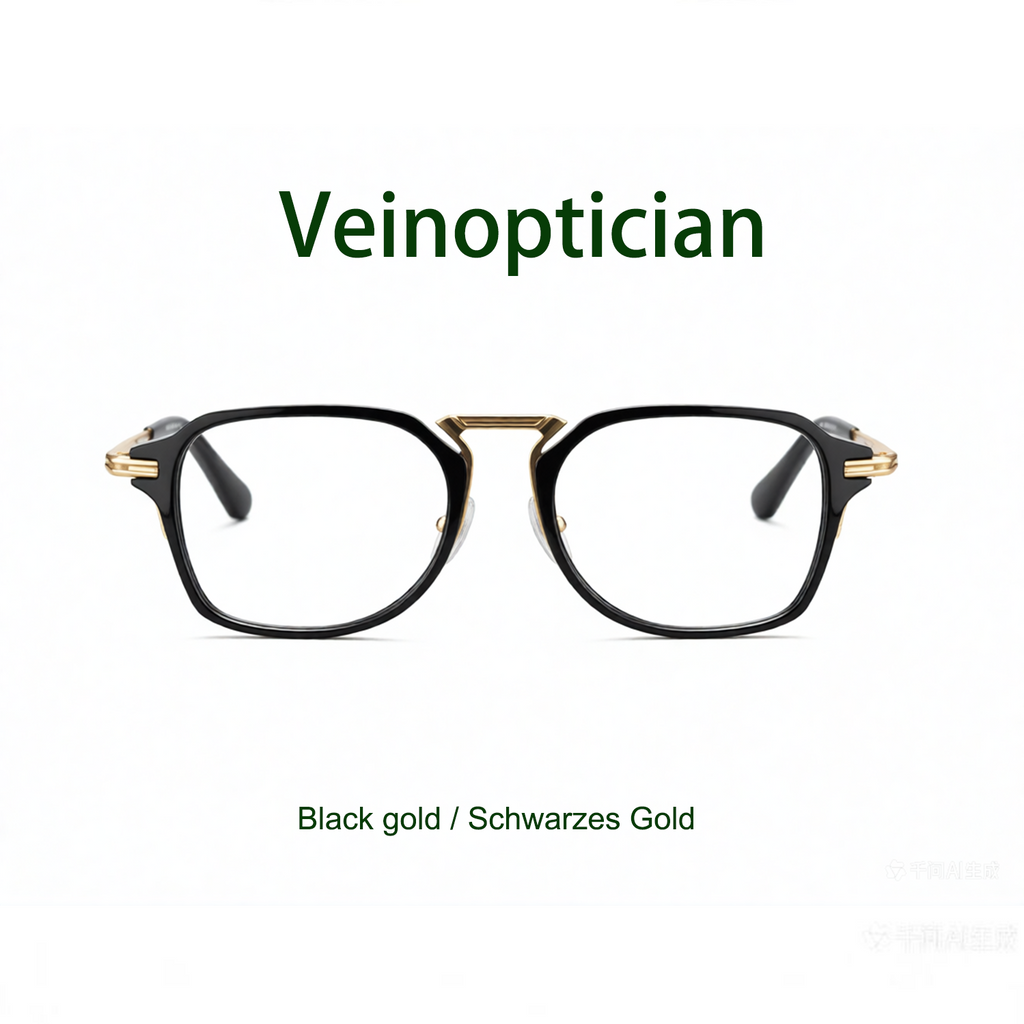 Personalisierte Vintage-Brille aus Titan, einteilig