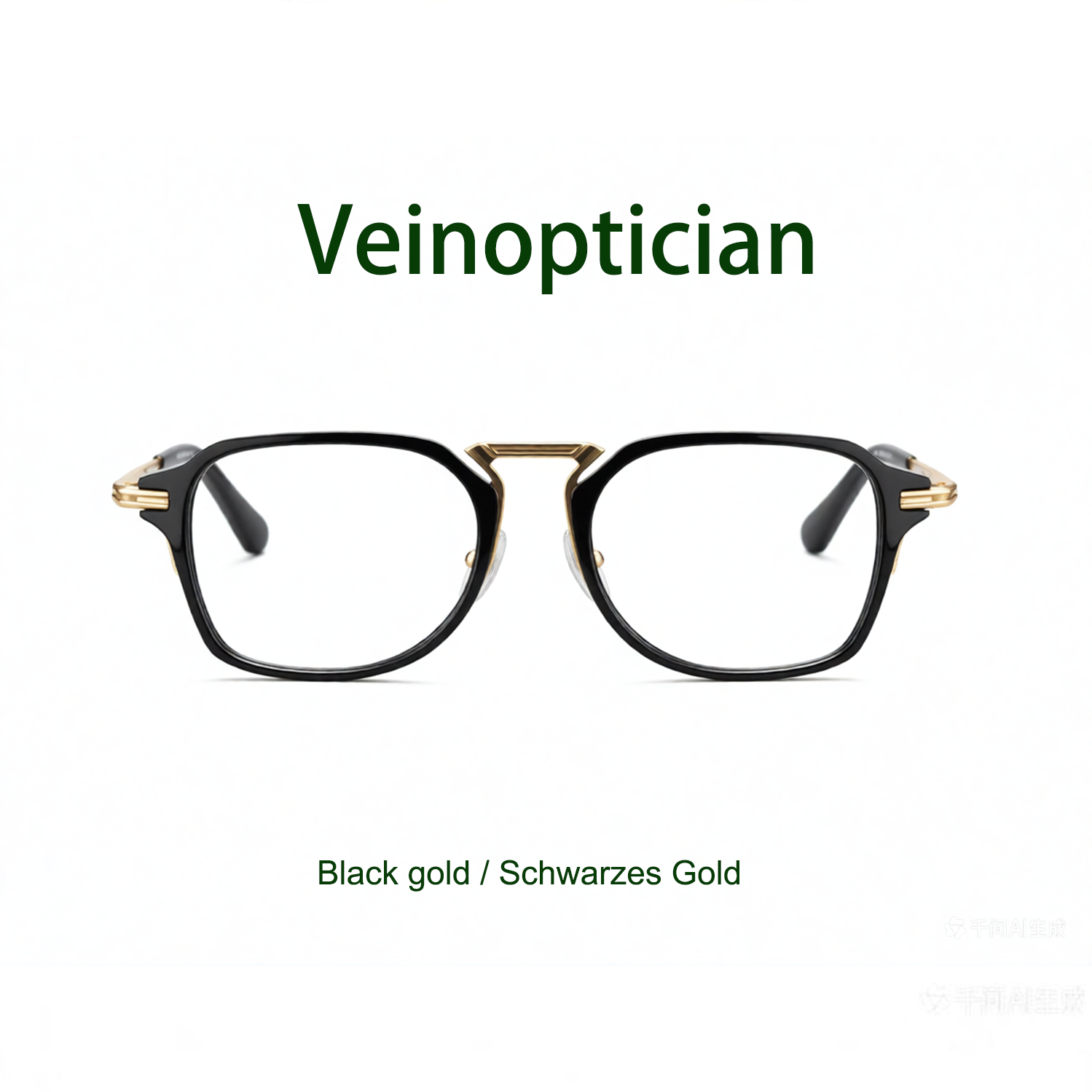 Personalisierte Vintage-Brille aus Titan, einteilig