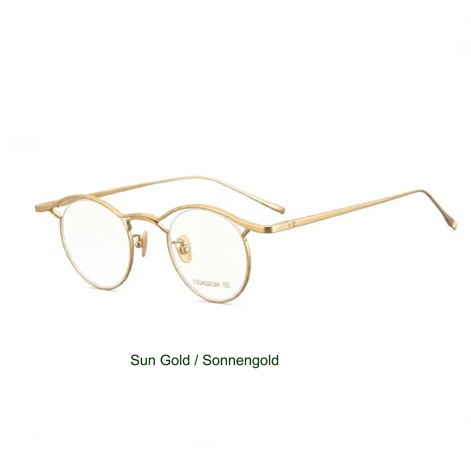 Minimalistische Retro-Brille aus reinem Titan