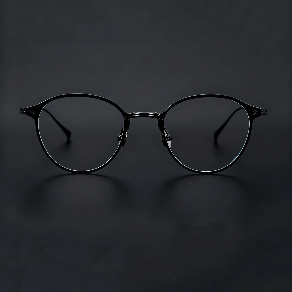 Business-Chic Retro-Brillengestell aus ultratransparentem Volltitan-Metall, Unisex, erhältlich in drei Farben