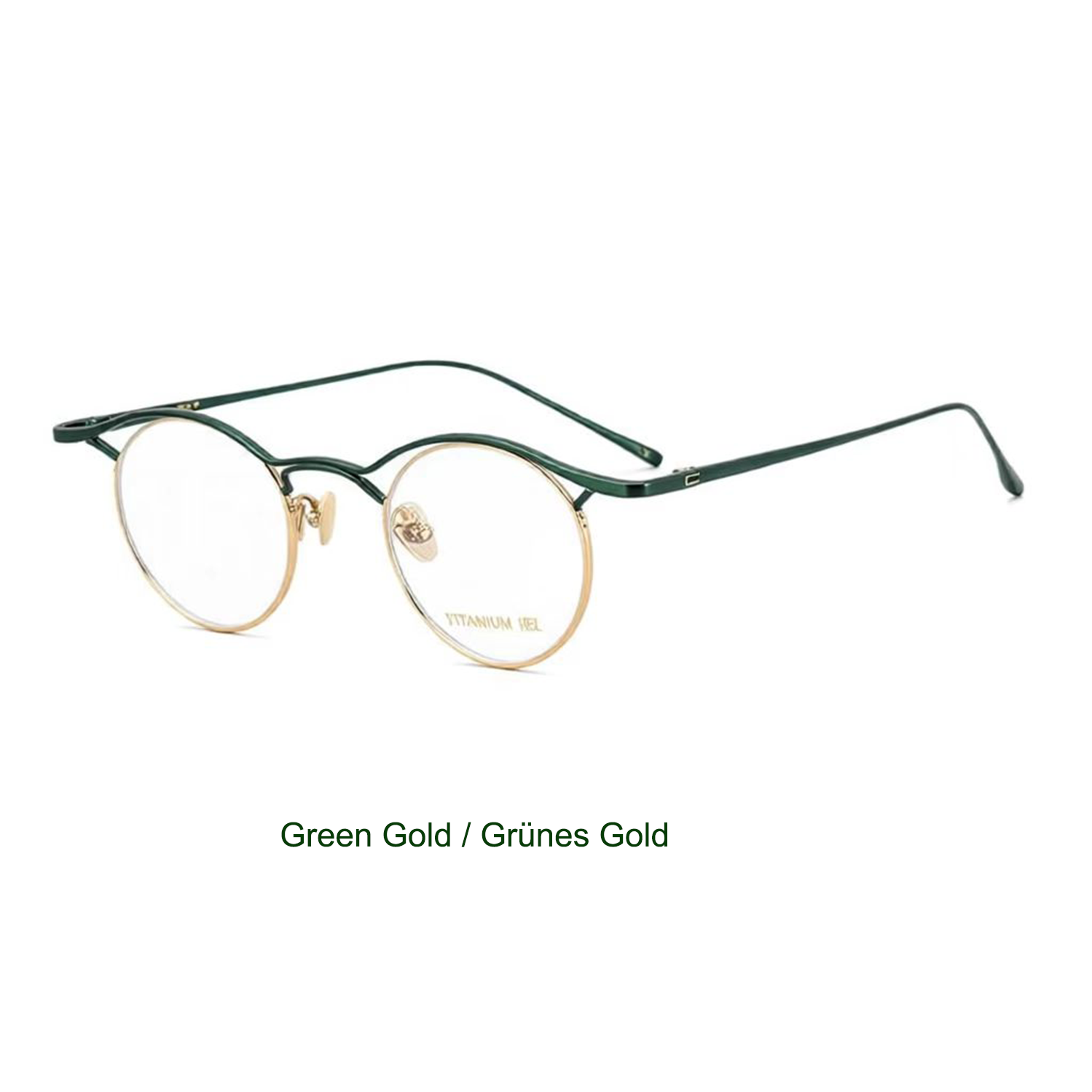 Minimalistische Retro-Brille aus reinem Titan