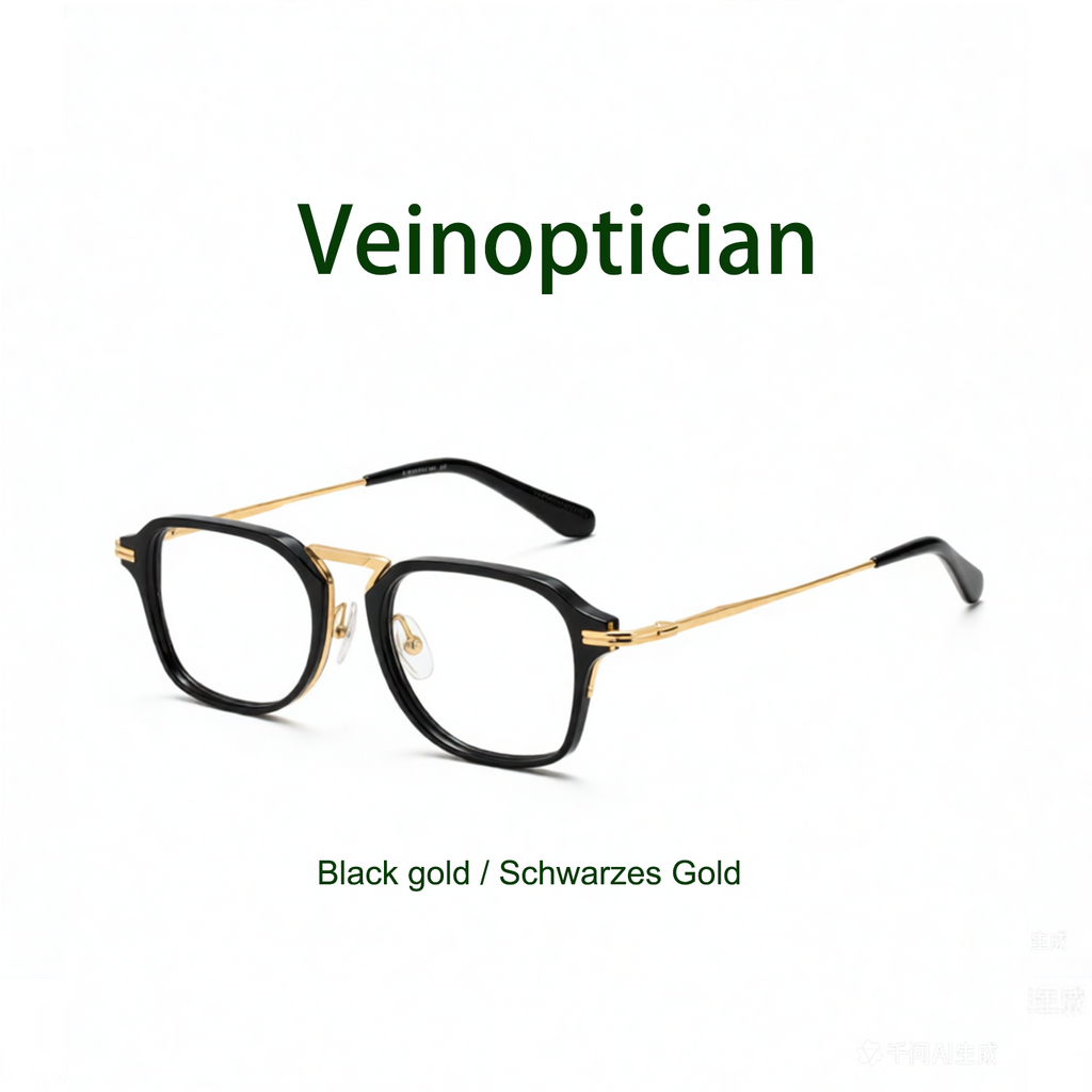 Personalisierte Vintage-Brille aus Titan, einteilig