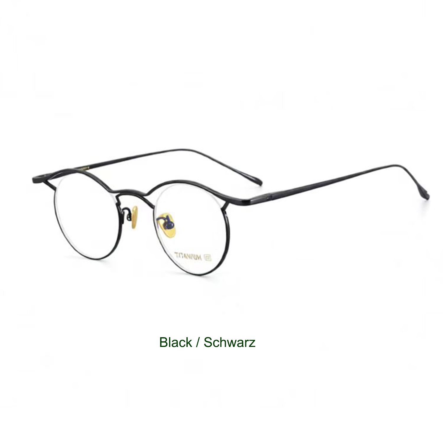 Minimalistische Retro-Brille aus reinem Titan