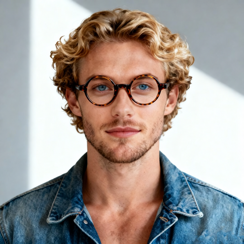 Acetate fiber plate vintage fashion glasses
