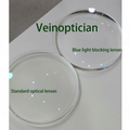 Blue light blocking lenses and regular optical lenses